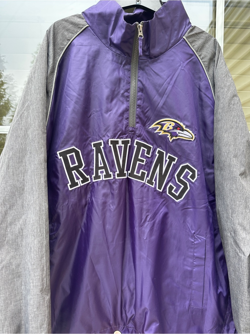 Baltimore Ravens Pullover Windbreaker - Purple & Gray